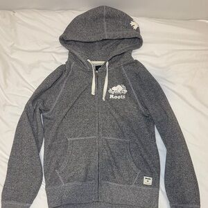 Gray Roots Zip-Up Hoodie – Cozy & Trendy